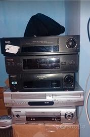 lotto 5 videoregistratori per ricambi 