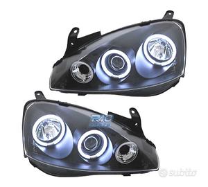 FARI OPEL CORSA C 00-06 ANGEL EYES CCFL FONDO NERO
