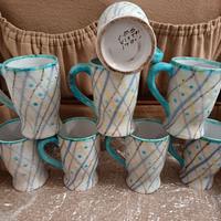 Tazze in ceramica Vietri C.A.S. set da 8pz