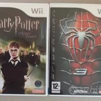 Due giochi Wii Spiderman 3, Harry Potter e l'ordin