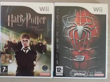 Due giochi Wii Spiderman 3, Harry Potter e l'ordin