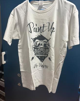 Maglia bianca paint up