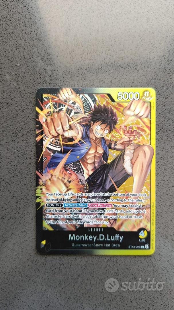 Monkey D. Luffy St13-003 Foil One Piece Card Game - Collezionismo