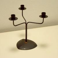 Candelabro in metallo, vintage modernariato