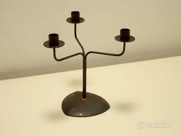 Candelabro in metallo, vintage modernariato