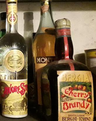 Bottiglie di Liquori, Brandy, Distillati Vintage