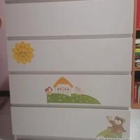 Cassettiera 4 cassettoni 