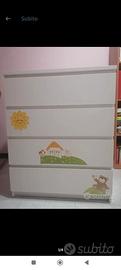 Cassettiera 4 cassettoni 