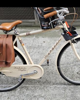 bicicletta uomo 28 con borse laterali