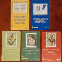 Blocco 5 Tessere Filateliche Italiane 2002 e 2003