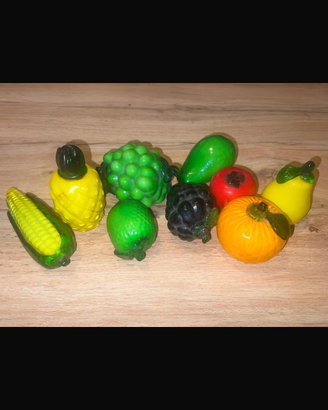 Lotto 9 frutti in vetro