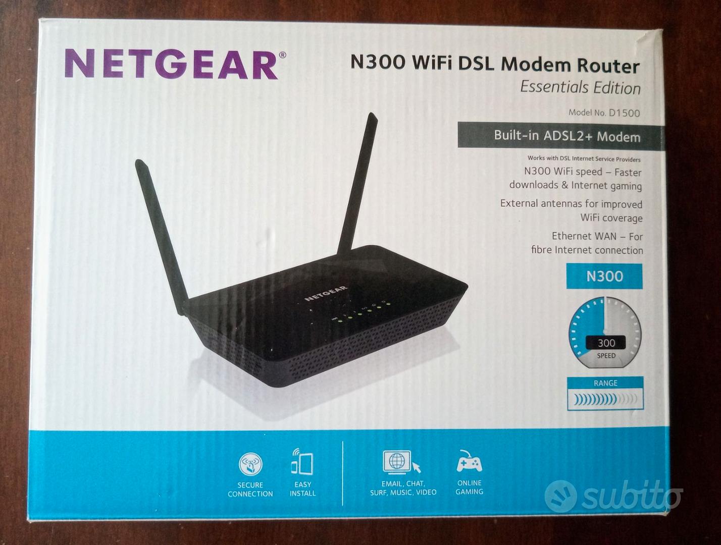 Netgear D1500 N300 WiFi Modem Router - NETGEAR 