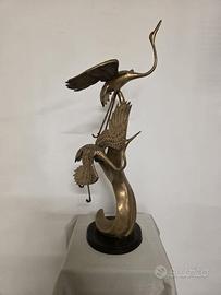 Scultura in ottone, Aironi Cenerini in volo