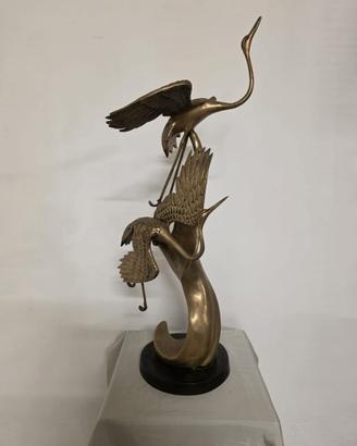 Scultura in ottone, Aironi Cenerini in volo