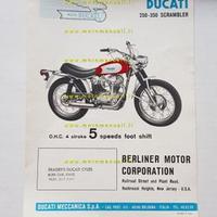 Ducati 250-350 Scrambler 1967 depliant originale