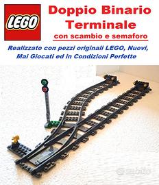 LEGO Train - Doppio Binario Terminale - NUOVO