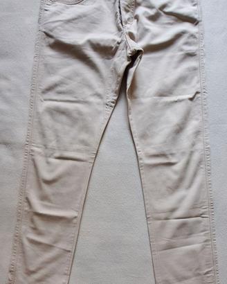 Jaggy McQueen Pantaloni uomo beige in cotone Tagli
