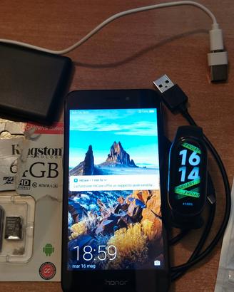 honor 6a,p. bank honor, microsd 64gb, xiaomi band8