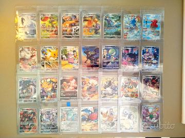 lotto carte Pokemon holo chr completo collezione 