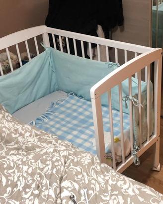 Lettino co-sleeping Polini in legno bianco
