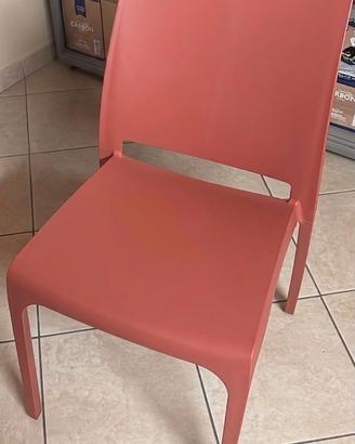 Sedia da giardino Rosso Mattone 