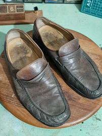 Mocassini in pelle vintage Made in Italy 43. 
