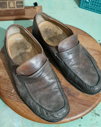 Mocassini in pelle vintage Made in Italy 43. 