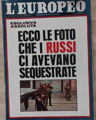 Rivista vintage d'epoca L'Europeo 1968
