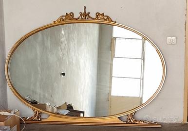 specchiera Ovale classica dorata stile barocco
