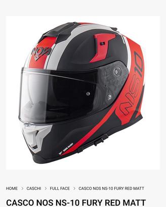 nos ns 10 ECE 22.06 rosso taglia XL