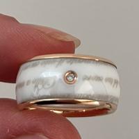 Anello Salvini oro ceramica brillantino