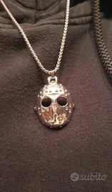 Collana in acciaio maschera Jason venerdì 