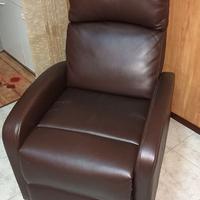Poltrona in ecopelle reclinabile movimento relax