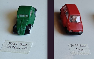 Due automobili 500 gadget Topolino n. 1961 e 1970