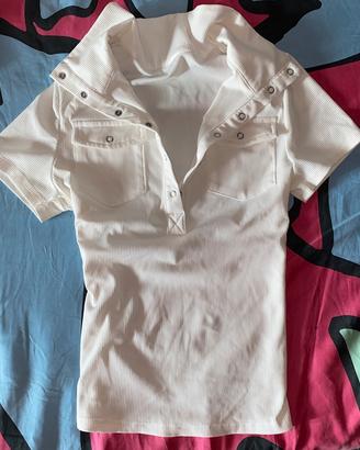Polo da donna bianca