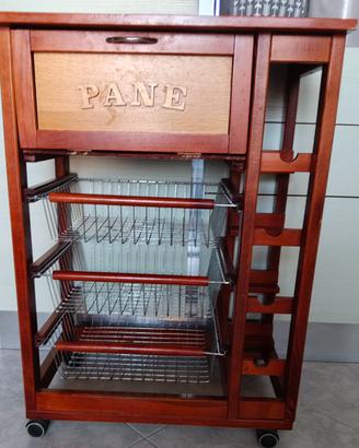 Carrello cucina in legno