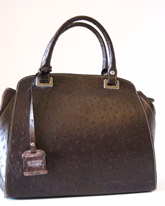 Borsa bauletto Caroline Rohmer  stampa struzzo