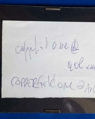 David Copperfield  appunto scritto a mano
