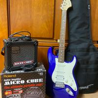 Chitarra elettrica Fender Squier con amplificatore