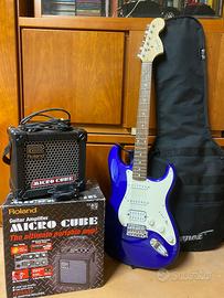Chitarra elettrica Fender Squier con amplificatore