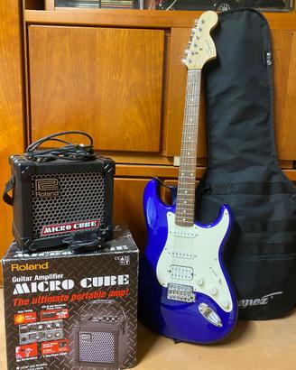 Chitarra elettrica Fender Squier con amplificatore