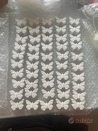 Farfalle gesso  per sacchettini bomboniere