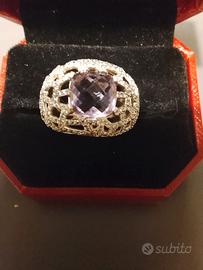 Anello fiorenetino con Ametista naturale
