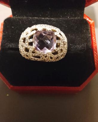 Anello fiorenetino con Ametista naturale