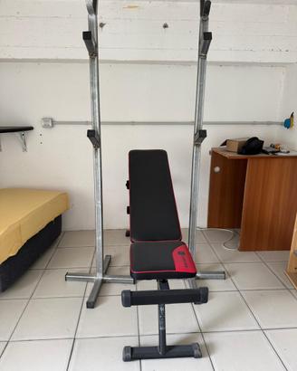 Panca palestra regolabile e struttura bilanciere