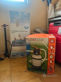 Piscina intex esagonale e filtro a sabbia