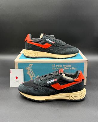 Autry Reelwind low in nylon e suede Nereo Rosso 41