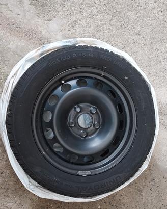 4 ruote invernali 205/55 R16 Uniroyal – cerchi 5x1