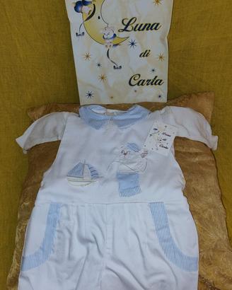 Salopette neonato Taglia II 6-9 mesi, Nuova