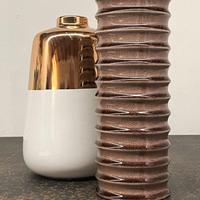 Coppia vasi smaltati craquelé